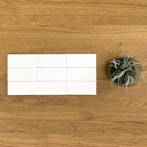The Tile Company-Agnita White 75x150mm Matt Wall Tile (1m2 box)