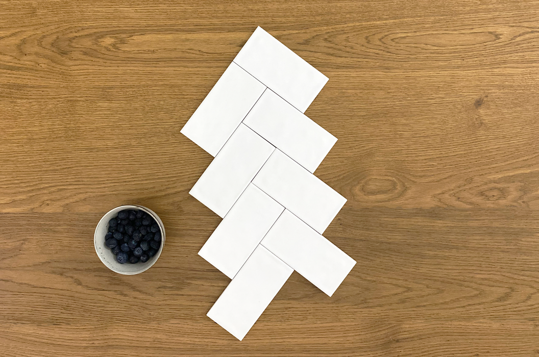 The Tile Company-Agnita White 75x150mm Matt Wall Tile (1m2 box)