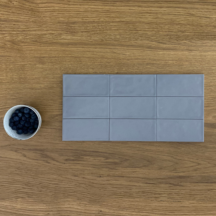 Agnita Mid Grey 75x150mm Matt Wall Tile (1m2 box) - Italian made