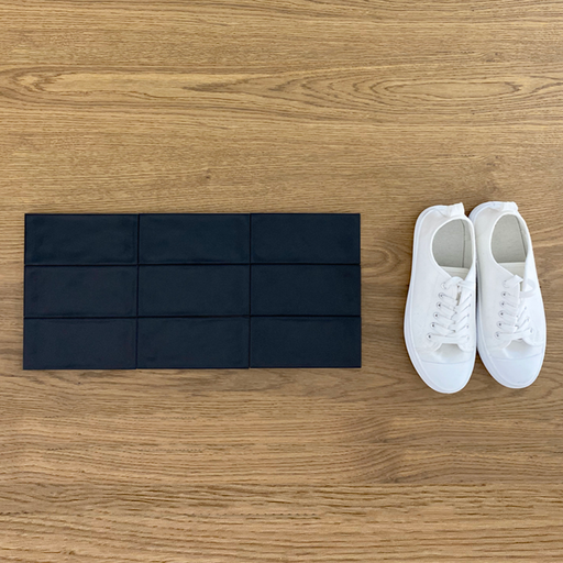 The Tile Company-Agnita Black 75x150mm Matt Wall Tile (1m2 box)