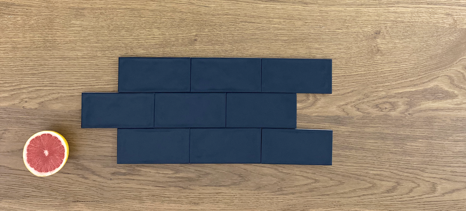 The Tile Company-Agnita Black 75x150mm Matt Wall Tile (1m2 box)