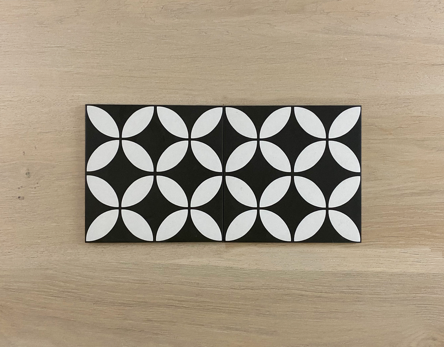 Eclectica Star Black 200x200mm Matt Floor Tile (1m2 box)