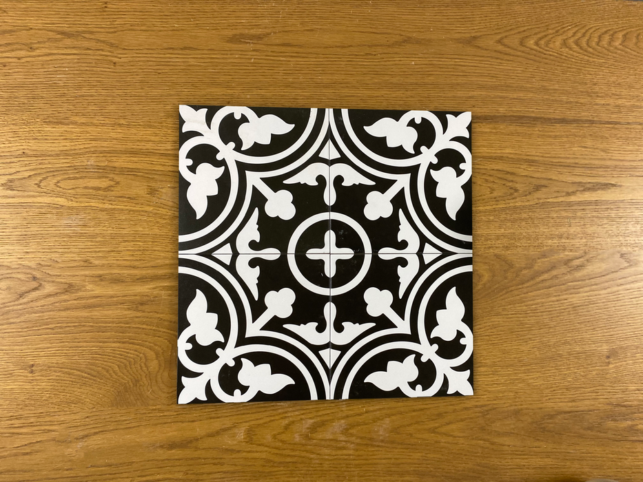 Eclectica Shadow Black 200x200mm Matt Floor Tile (1m2 box)