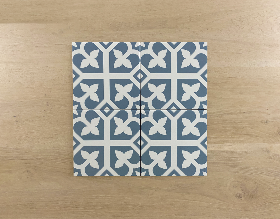 Eclectica Bloom Baby Blue 200x200mm Matt Floor Tile (1m2 box)