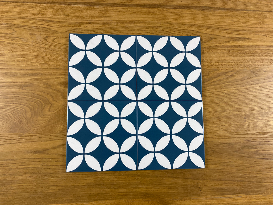 Eclectica Star Navy Blue 200x200mm Matt Floor Tile (1m2 box)