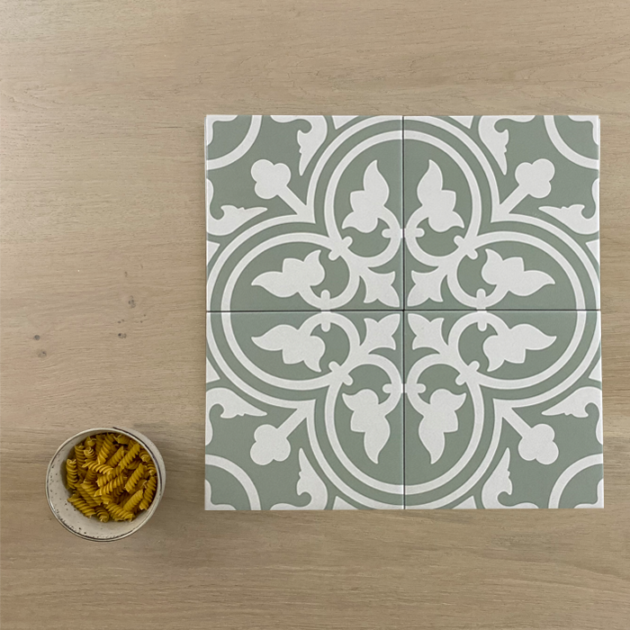 Eclectica Shadow Pale Green 200x200mm Matt Floor Tile (1m2 box)