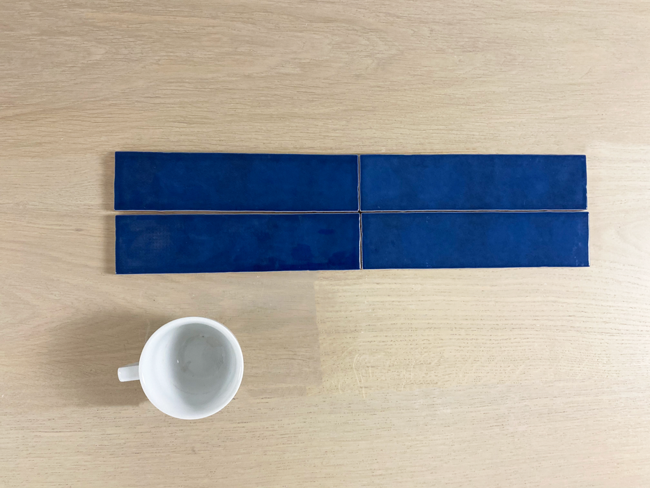 Amia Navy Blue 58x242mm Gloss Wall Tile (0.98m2 box)