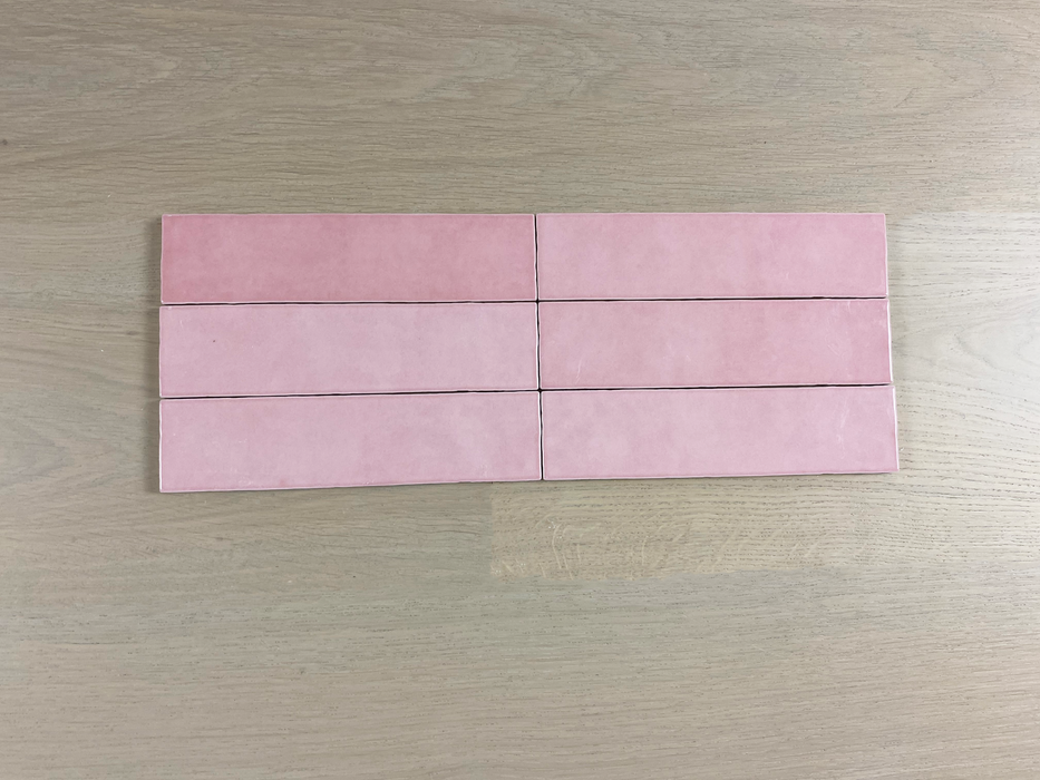 Amia Pink 58x242mm Gloss Wall Tile (0.98m2 box)