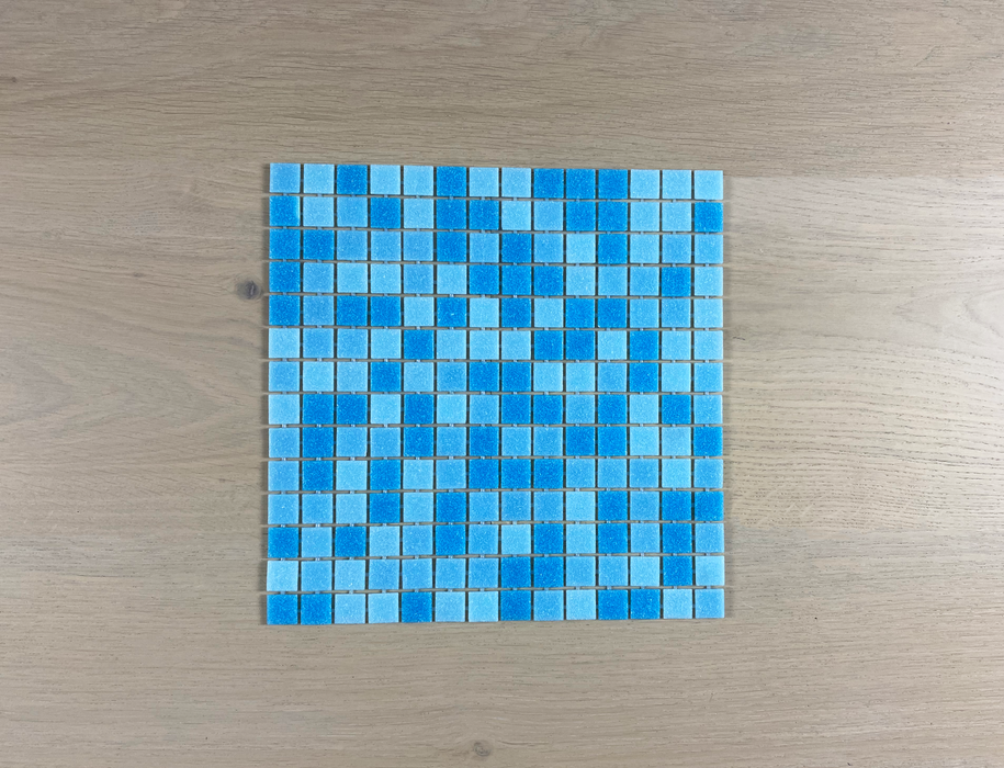 Villa Tahiti 20x20mm (300x300mm sheet size) Glass Mosaic Pool Tile (Box contains 11 sheets or 1m2)