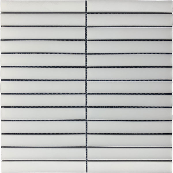 Palo Kit Kat Concave White 299x296mm Matt Mosaic Wall Tile (1.593m2 box)