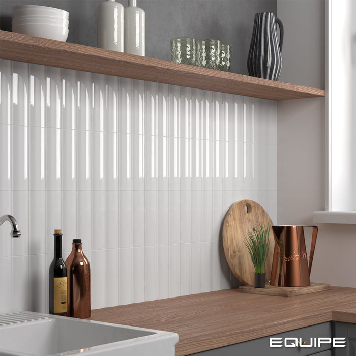 Vibe 'In' Gesso White Gloss 65x200mm Wall Tile (.42m2 box)