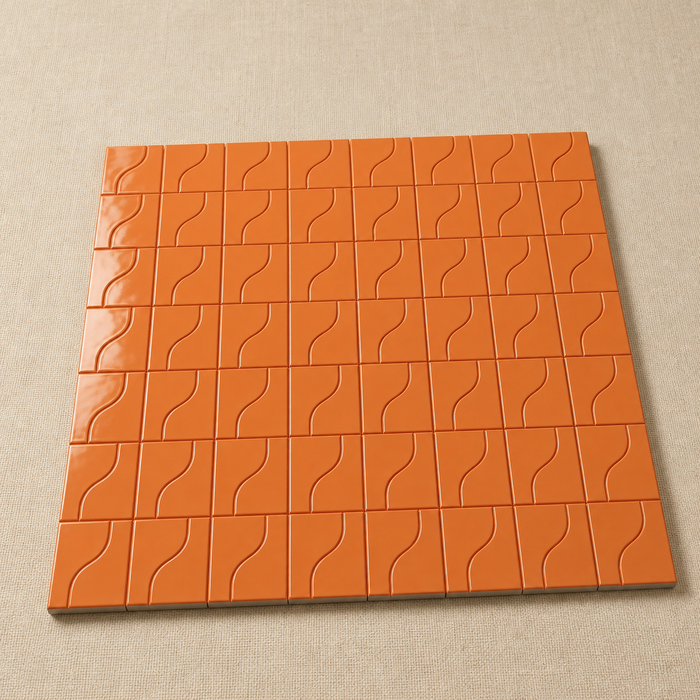Curve Sunset Gloss 83x120mm Mosaic Wall Tile — hero product shot