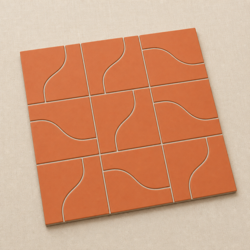 Curve Sunset Matt 83x120mm Mosaic Wall Tile — hero product shot