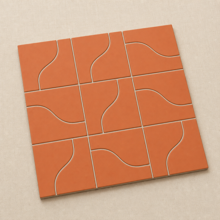 Curve Sunset Matt 83x120mm Mosaic Wall Tile — hero product shot