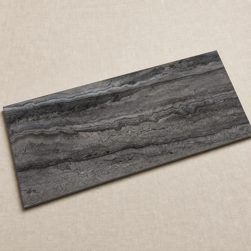 Memento Travertino Black 600x1200mm Matte Floor/Wall Tile — hero product shot