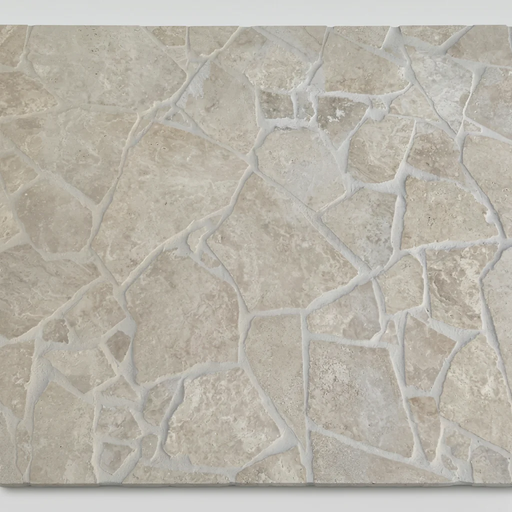 Travertine Ivory Crazy Pave Cross Cut 20mm (per M2) — hero product shot