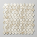 Marvel Royal Calacatta Drop Mosaic 272x297mm sheet White Body Wall Tile — hero product shot