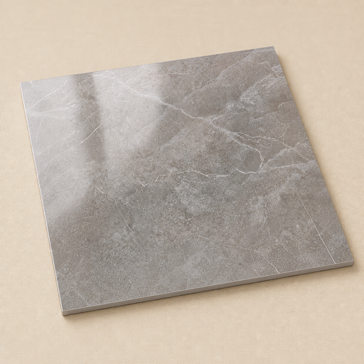 Marvel Pro Grey Fleury 600x600mm Polished Finish Floor Tile — hero product shot