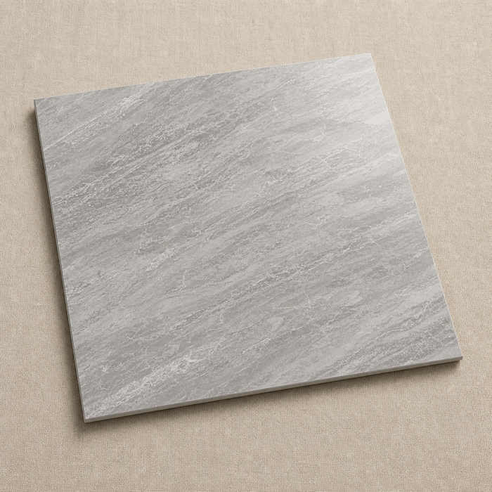 Marvel Stone Bardiglio Grey 600x600mm Polished Finish Floor Tile — hero product shot