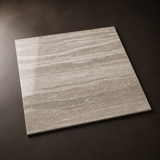 Marvel Pro Travertino Silver 600x600mm Polished Finish Floor Tile — hero product shot