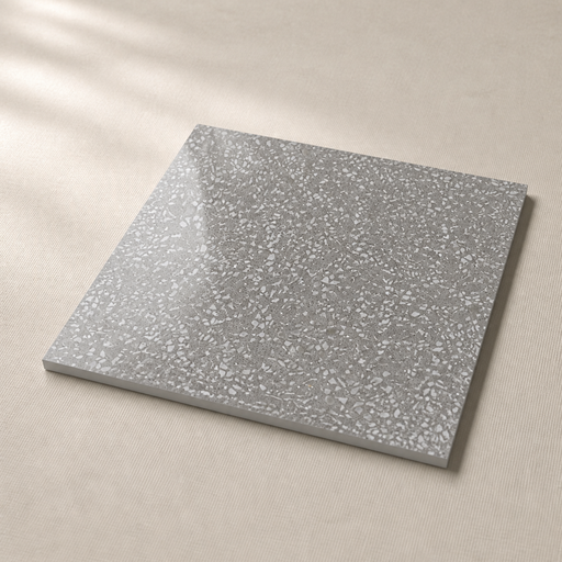 Marvel Gems Terrazzo Grey 600x600mm Polished Finish Floor Tile - hero product shot