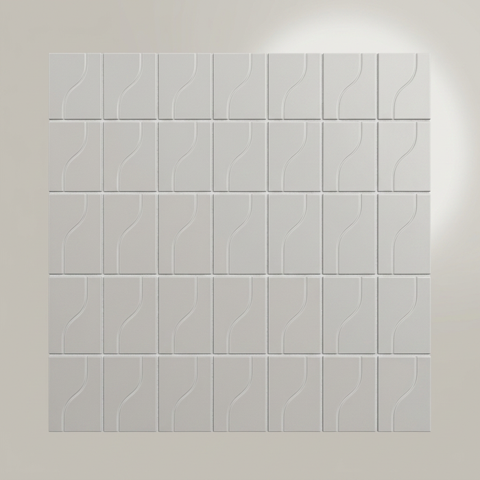 Curve Grey Matt 83x120mm Mosaic Wall Tile (.48m2 box) - image 1