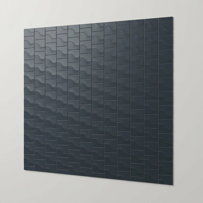 Curve Ink Blue Matt 83x120mm Mosaic Wall Tile (.48m2 box) - image 1