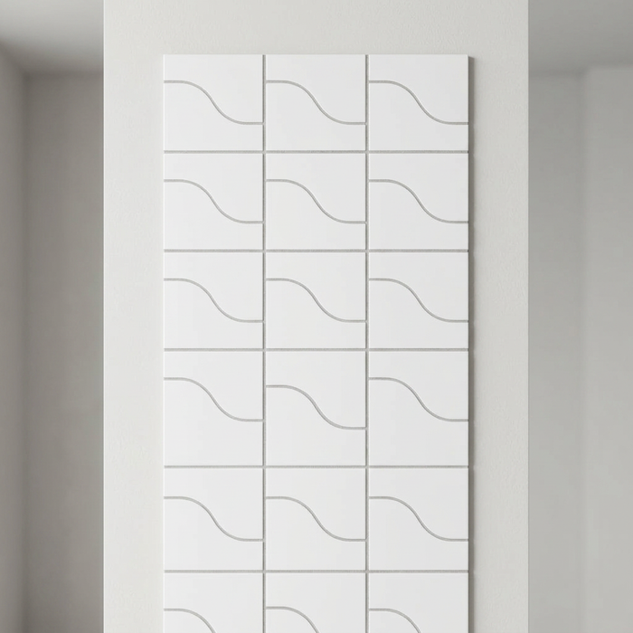 Curve White Matt 83x120mm Mosaic Wall Tile (.48m2 box) - image 1