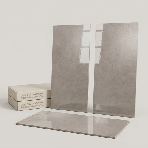 Dwell Gray 450x900mm Polished Finish Floor Tile (1.215m2 box) - image 1