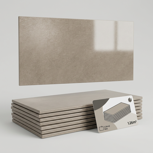 Dwell Greige 300x600mm Polished Finish Floor Tile (1.26m2 box) - image 1