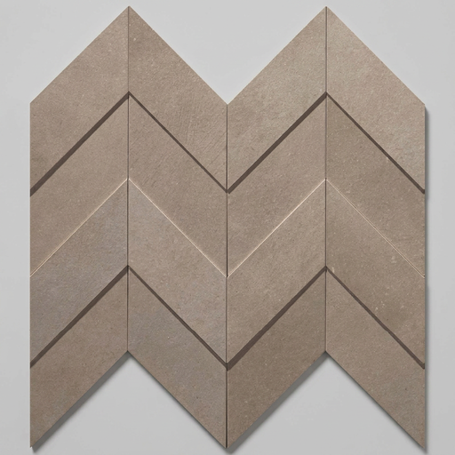 Dwell Greige Chevron 308x351mm 3D Finish Wall Tile (0.43m2 box) - image 1