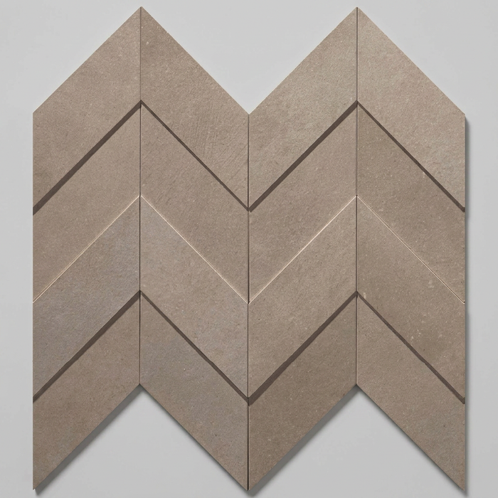 Dwell Greige Chevron 308x351mm 3D Finish Wall Tile (0.43m2 box) - image 1