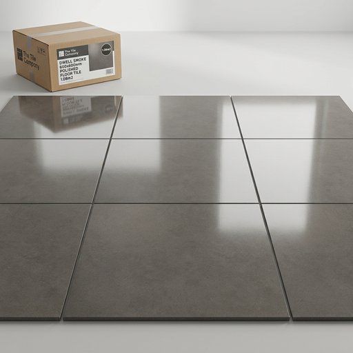 Dwell Smoke 600x600mm Polished Finish Floor Tile (1.08m2 box) - image 1
