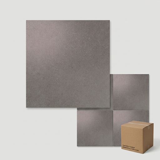 Kone Grey 600x600mm Polished Finish Floor Tile (1.08m2 box) - image 1