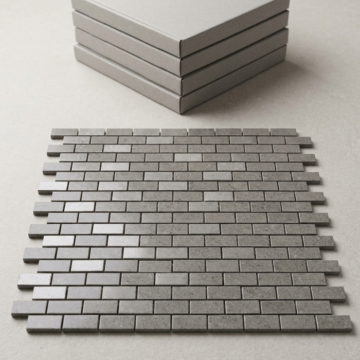 Kone Grey Mosaic Brick 304x304mm Floor Tile (0.92m2 box) - image 1
