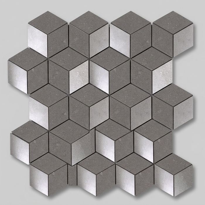 Kone Grey Mosaic Esagono 300x350mm Floor Tile (0.42m2 box) - image 1