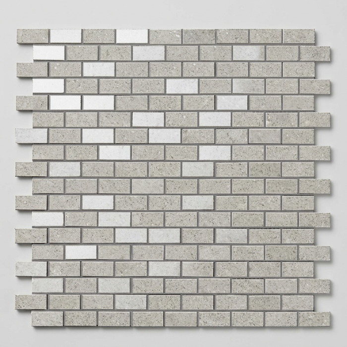 Kone Silver Mosaic Brick 304x304mm Floor Tile (0.92m2 box) - image 1