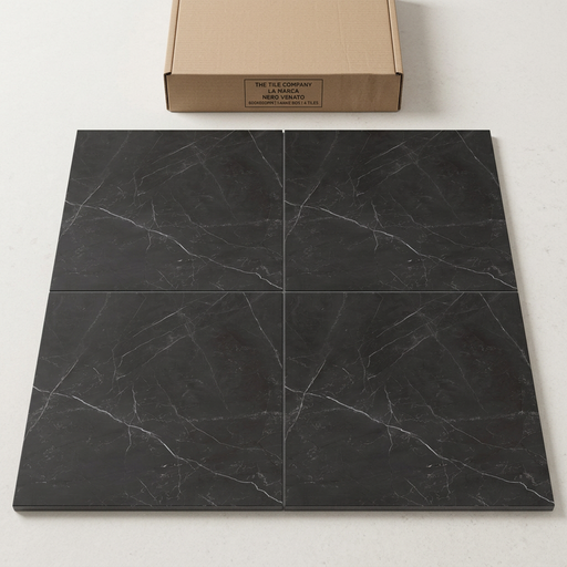 La Marca Nero Venato 600x600mm Honed Floor/Wall Tile (1.44m2 box) - image 1