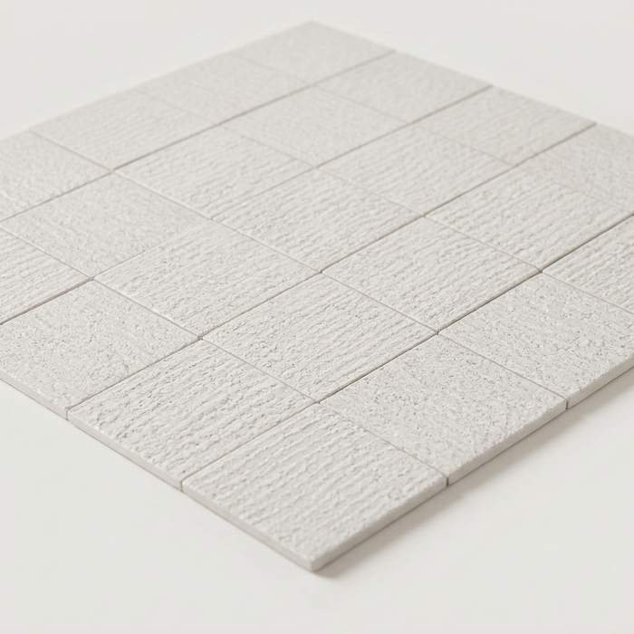 Le Terre Bianco Decoro 100x100mm Matt Floor/Wall Tile (0.5m2 per box) - image 1
