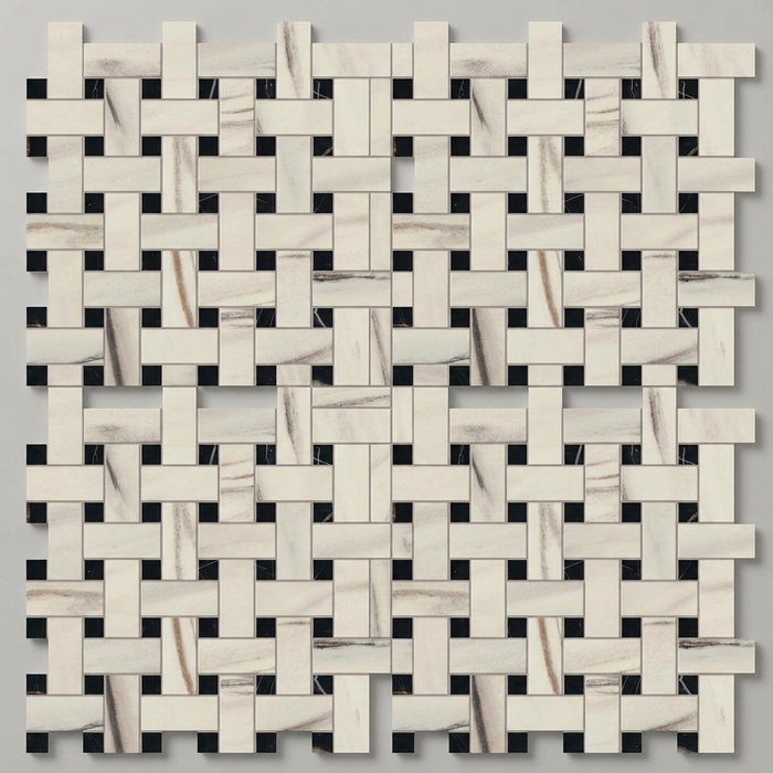 Marvel Bianco Fantastico Basket Weave 305x305mm Matte Finish Wall Tile (0.55m2 box) - image 1