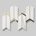 Marvel Chevron Bianco Fantastico 170x414mm sheet Polished White Body Wall Tile (0.42m2 box) - image 1
