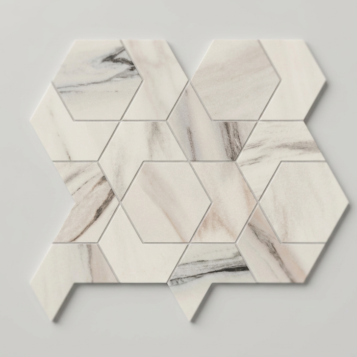 Marvel Dream Bianco Fantastico Hex 254x296mm Mosaic Tile (0.45m2 box) - image 1