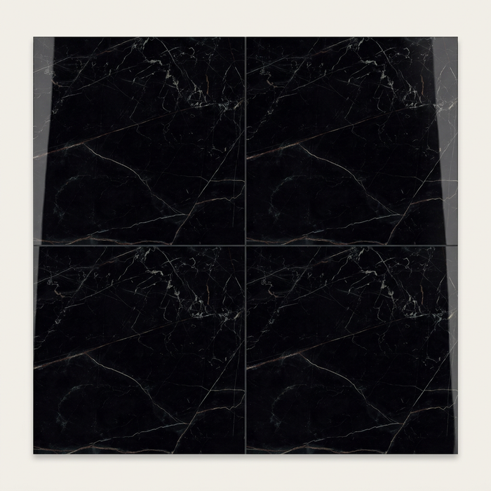 Marvel Dream Black Atlantis 600x600mm Polished Finish Floor Tile (1.08m2 box) - image 1