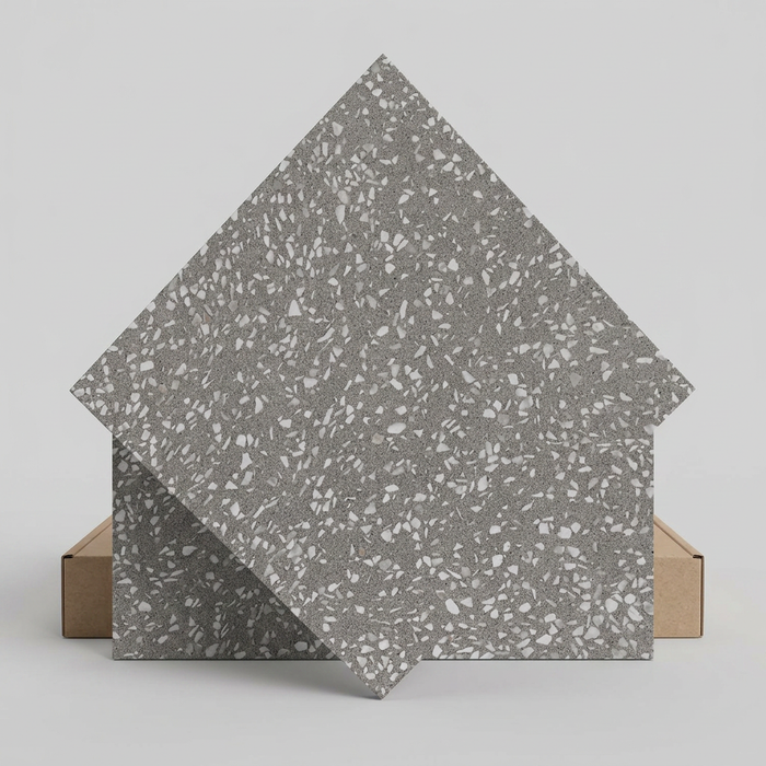 Marvel Gems Terrazzo Grey 600x600mm Matte Finish Floor Tile (1.08m2 box) - image 1