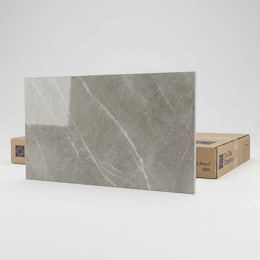 Marvel Pro Grey Fleury 600x1200mm Polished Finish Floor Tile (1.44m2 box) - image 1