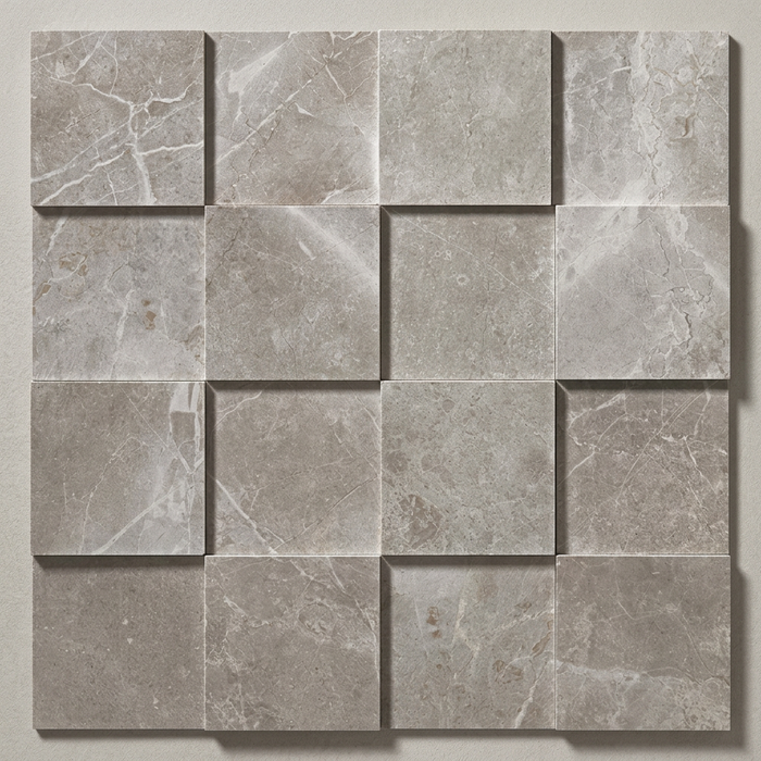 Marvel Pro Grey Fleury Mosaic 300x300mm 3D Finish Wall Tile (0.54m2 box) - image 1