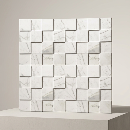 Marvel Pro Statuario Select Mosaic 300x300mm 3D Finish Wall Tile (0.54m2 box) - image 1