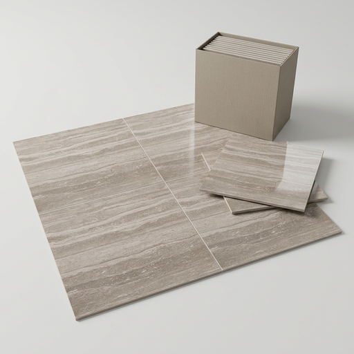 Marvel Pro Travertino Silver 600x600mm Polished Finish Floor Tile (1.08m2 box) - image 1