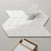 Marvel Stone Bianco Dolomite Chevron 225x229mm Polished Finish Floor Tile (0.31m2 box) - image 1