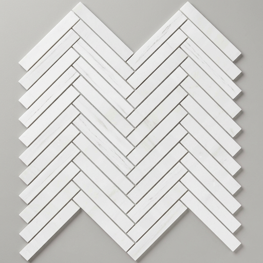 Marvel Stone Bianco Dolomite Herringbone 305x300mm Wall Tile (0.54m2 box) - image 1